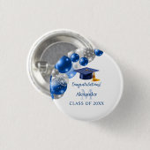 Benutzerdefinierte blaue Jungen-Abschlussfeier Button (Vorne & Hinten)