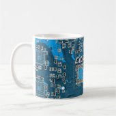 Benutzerdefinierte blaue Leiterplatte für IT-Exper Kaffeetasse (Links)