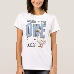 Benutzerdefinierte Blaue Mama der Einen Verrückten T-Shirt