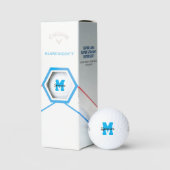 benutzerdefinierte blaue Monografie (Kennzeichnung Golfball (Verpackung)