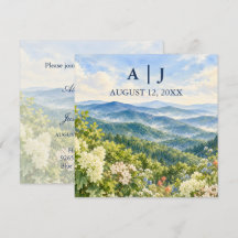Benutzerdefinierte Blaue Ridge Sommer-Aquarell-Hoc