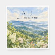 Benutzerdefinierte Blaue Ridge Sommer-Aquarell-Hoc