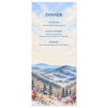 Benutzerdefinierte Blaue-Ridge-Winter-Aquarell-Hoc