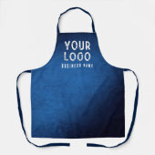 Benutzerdefinierte blaue Schürze mit Logo und Firm (Vorderseite)