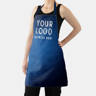 Benutzerdefinierte blaue Schürze mit Logo und Firm