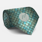 Benutzerdefinierte blaue Skala texturiert Krawatte (Gerollt)