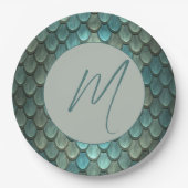 Benutzerdefinierte blaue Skala texturiert Pappteller (Vorderseite)