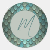 Benutzerdefinierte blaue Skala texturiert Runder Aufkleber (Vorderseite)