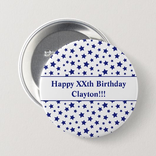 Benutzerdefinierte blaue Sterne mit der Schaltfläc Button (Vorne & Hinten)