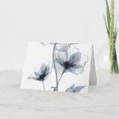 Benutzerdefinierte Blaue Transparente Blumen Danke (Rückseite)