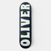 benutzerdefinierte blaue und grüne Schottische Sch Skateboard (Vorderseite)