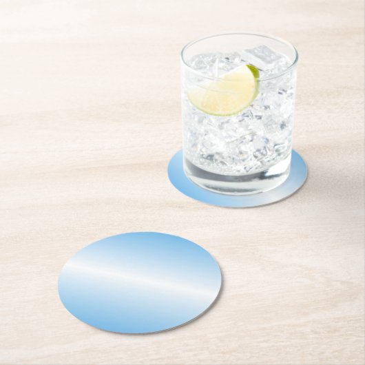 Benutzerdefinierte blaue weiße Farbvorlage Runder Pappuntersetzer (Vor Ort)