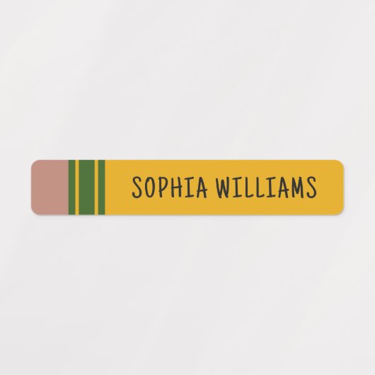 Benutzerdefinierte Bleistiftform mit Kindername Etiketten (Design 2)