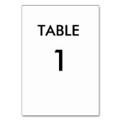 Benutzerdefinierte Blindvorlage Tischnummer (Rückseite)