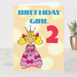 Benutzerdefinierte Blondhaarige Prinzessin zum 2. Karte