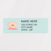 Benutzerdefinierte Blume auf hellblauen Adressmark Etiketten (Design 2)