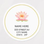 Benutzerdefinierte Blume auf White-Address-Labels Etiketten (Design 2)