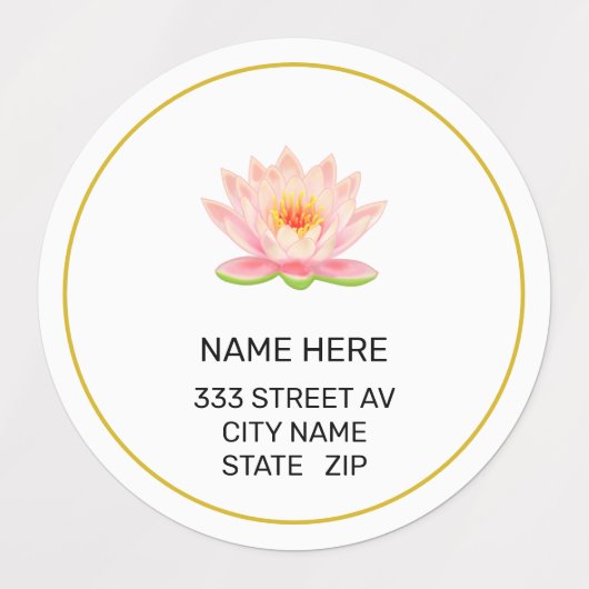 Benutzerdefinierte Blume auf White-Address-Labels Etiketten (Design 1)