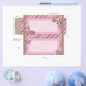 Benutzerdefinierte Blume Candy Bar Box Gastgeschen Flyer (Einzeln)