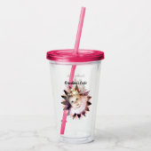 Benutzerdefinierte Blume Form benutzerdefinierter Acryltrinkbecher (Rückseite)