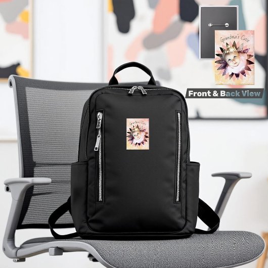 Benutzerdefinierte Blume Form Foto Pastell Wasserf Button