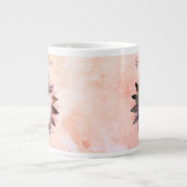 Benutzerdefinierte Blume Form Foto Pastell Wasserf Jumbo-Tasse (Vorderseite)