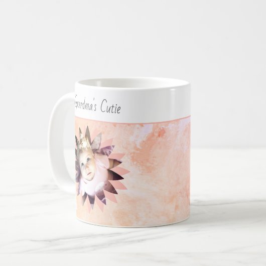 Benutzerdefinierte Blume Form Foto Pastell Wasserf Kaffeetasse (Vorderseite Links)
