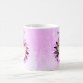 Benutzerdefinierte Blume Form Foto Pastell Wasserf Kaffeetasse (Mittel)