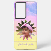 Benutzerdefinierte Blume Form Foto Pastell Wasserf Samsung Galaxy Hülle (Rückseite)