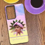 Benutzerdefinierte Blume Form Foto Pastell Wasserf Samsung Galaxy Hülle<br><div class="desc">Dieses farbenfrohe Design zeigt ein Platzhalter-Foto in einer Blume mit Vorlagentext. Personalisieren Sie den Vorlagentext,  und ersetzen Sie das Platzhalter-Foto durch das eigene. Ein quadratisches Foto funktioniert am besten. Eine tolle Geschenkidee für jeden Anlass.</div>