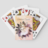 Benutzerdefinierte Blume Form Foto Pastell Wasserf Spielkarten (Rückseite)