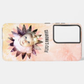 Benutzerdefinierte Blume Foto rosa Pastellfarben Samsung Galaxy Hülle (Linke Seite)