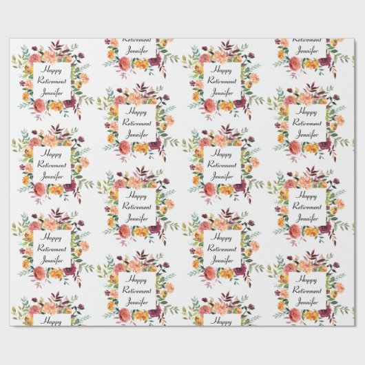 Benutzerdefinierte Blume für den Schreibnamen Hübs Geschenkpapier (Flach)