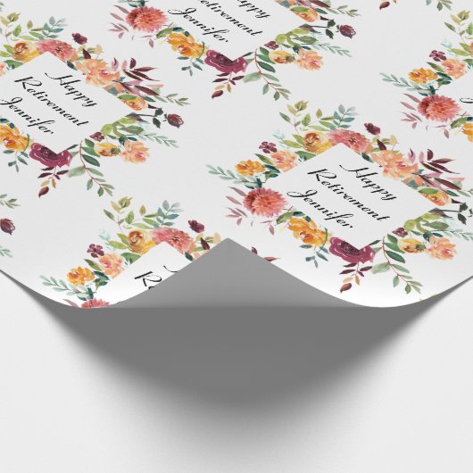 Benutzerdefinierte Blume für den Schreibnamen Hübs Geschenkpapier (Ecke)