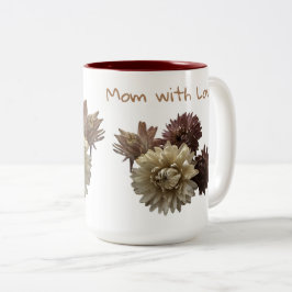 Benutzerdefinierte Blume für Rosa und Maroon Zweifarbige Tasse