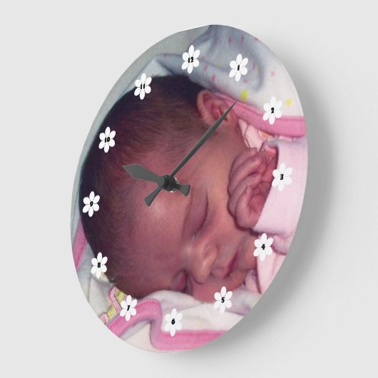 Benutzerdefinierte Blume Große Wanduhr (Winkel)