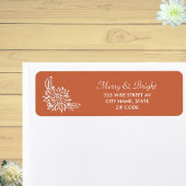 Benutzerdefinierte Blume im Terracotta-Farbhinterg