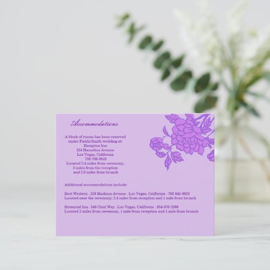 Benutzerdefinierte Blume-Umschließungskarten Begleitkarte (Stehend Vorderseite)