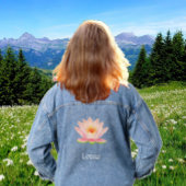 Benutzerdefinierte Blume und bearbeitbarer Text Jeansjacke