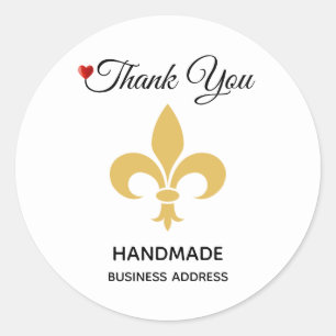 Benutzerdefinierte Blume und handgeschriebener Tex Runder Aufkleber