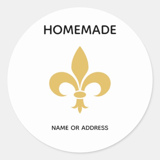 Benutzerdefinierte Blume und hausgemachter Text au Runder Aufkleber (Vorderseite)