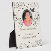 Benutzerdefinierte Blume und Wirbel Memorial Keeps Fotoplatte (Seite)