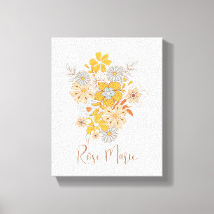 Benutzerdefinierte Blumen-Boho-Kinderzimmer-Wandku Leinwanddruck