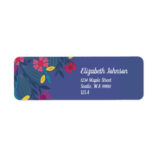 Benutzerdefinierte Blumen elegante blaue einfache (Vorne)