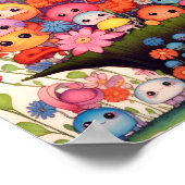 Benutzerdefinierte Blumen, farbenfroh, süß Poster (Ecke)