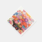 Benutzerdefinierte Blumen, farbenfroh, süß Serviette (Ecke)