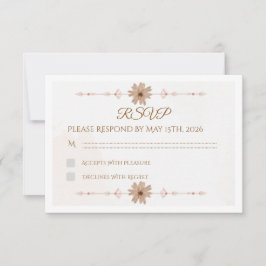 Benutzerdefinierte Blumen-Hochzeits-RSVP-Karte RSVP Karte