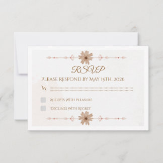 Benutzerdefinierte Blumen-Hochzeits-RSVP-Karte RSVP Karte