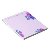 Benutzerdefinierte Blumen Lavendel Wasserfarbe Bla Notizblock (angewinkelt)