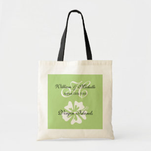 Benutzerdefinierte Blumen-Logo Zielort Hochzeitsta Tragetasche